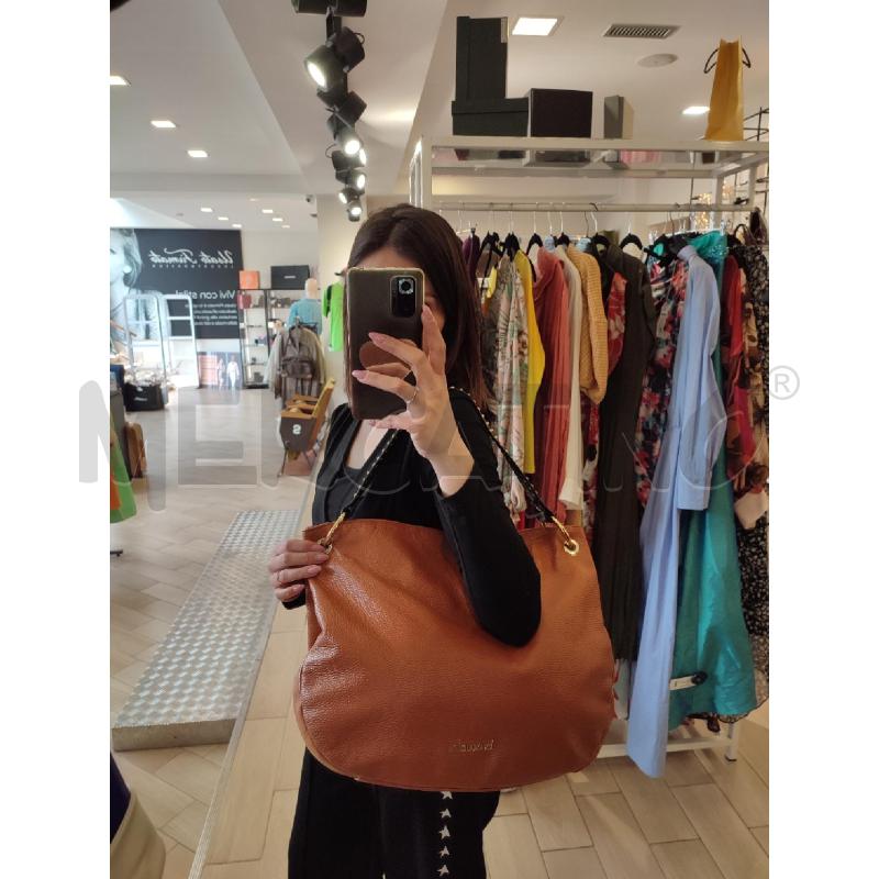 BORSA DONNA BEIGE BRACCIALINI ANELLI DORATI | Mercatino dell'Usato Roma montemario 3