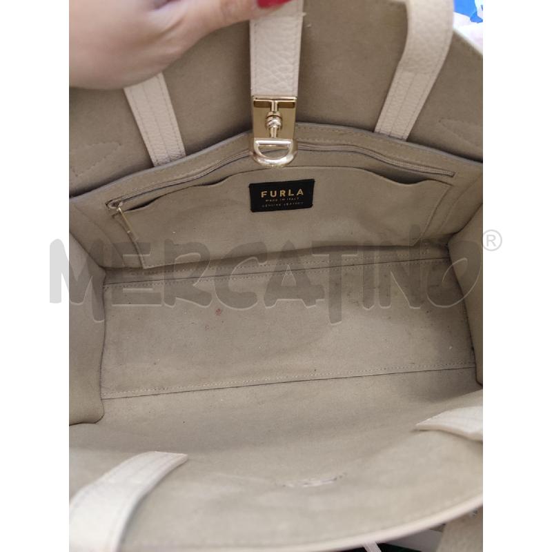 BORSA DONNA BEIGE FURLA GANCIO DORATO | Mercatino dell'Usato Roma montemario 3