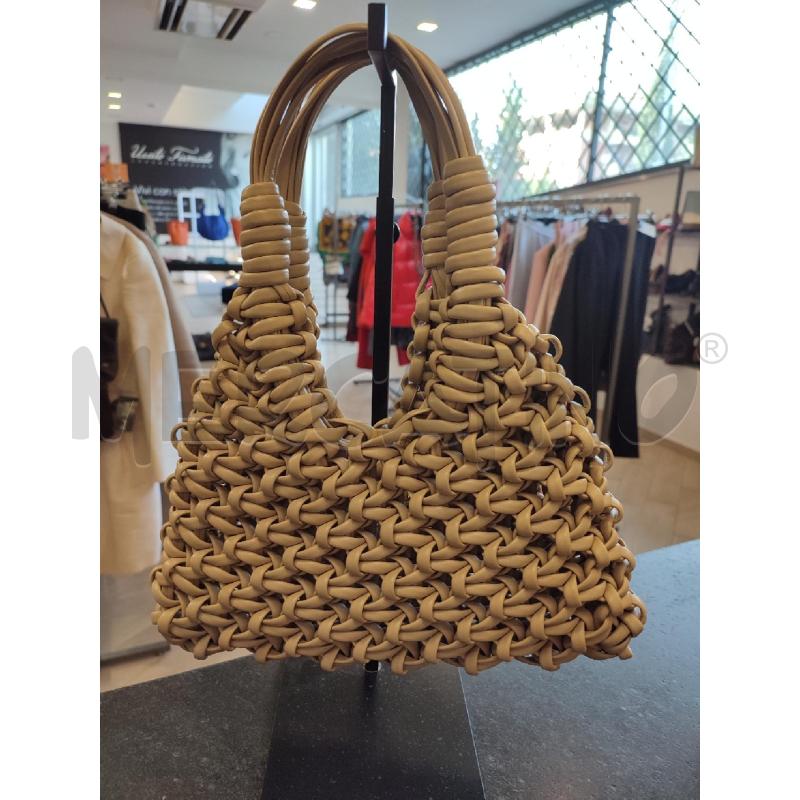 BORSA DONNA BEIGE HIBOURAMA VANNIFIQUE 35X25 | Mercatino dell'Usato Roma montemario 1