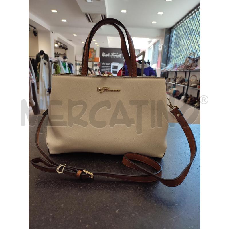 BORSA DONNA BEIGE MARRONE BLUMARINE | Mercatino dell'Usato Roma montemario 1