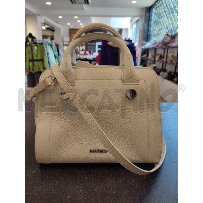 BORSA DONNA BIANCA MAX E CO BAULETTO +TRACOLLA | Mercatino dell'Usato Roma montemario 1