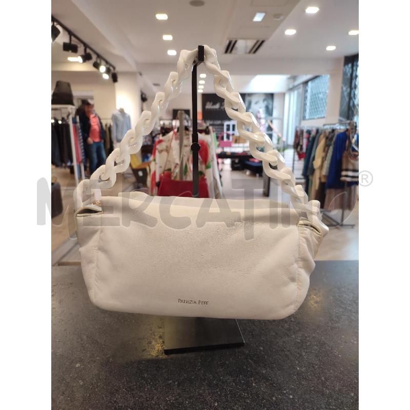 BORSA DONNA BIANCO PATRIZIA PEPE | Mercatino dell'Usato Roma montemario 1