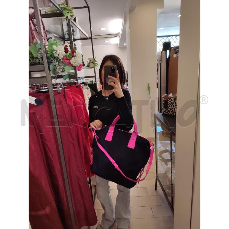 BORSA DONNA BLU ALEXANDER MCQUEEN MANICI DA RIV  | Mercatino dell'Usato Roma montemario 3