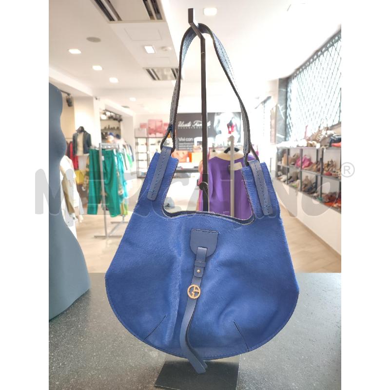 BORSA DONNA BLU ARMANI CAVALLINO | Mercatino dell'Usato Roma montemario 1