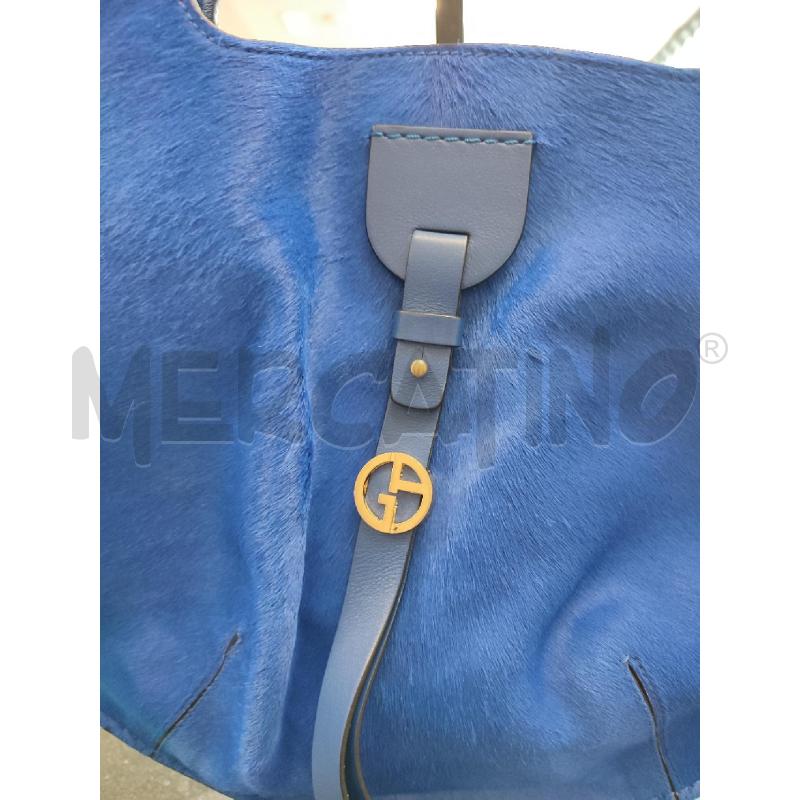 BORSA DONNA BLU ARMANI CAVALLINO | Mercatino dell'Usato Roma montemario 2