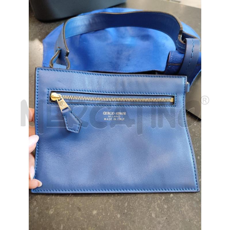 BORSA DONNA BLU ARMANI CAVALLINO | Mercatino dell'Usato Roma montemario 3
