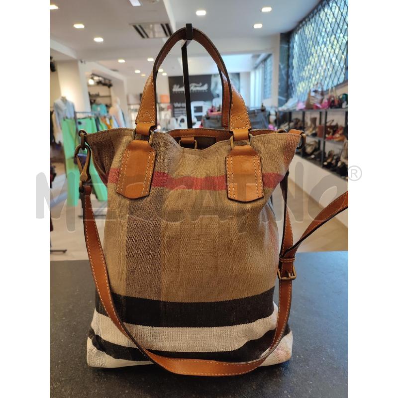 BORSA DONNA BUREBRRY TELA CHECK | Mercatino dell'Usato Roma montemario 1