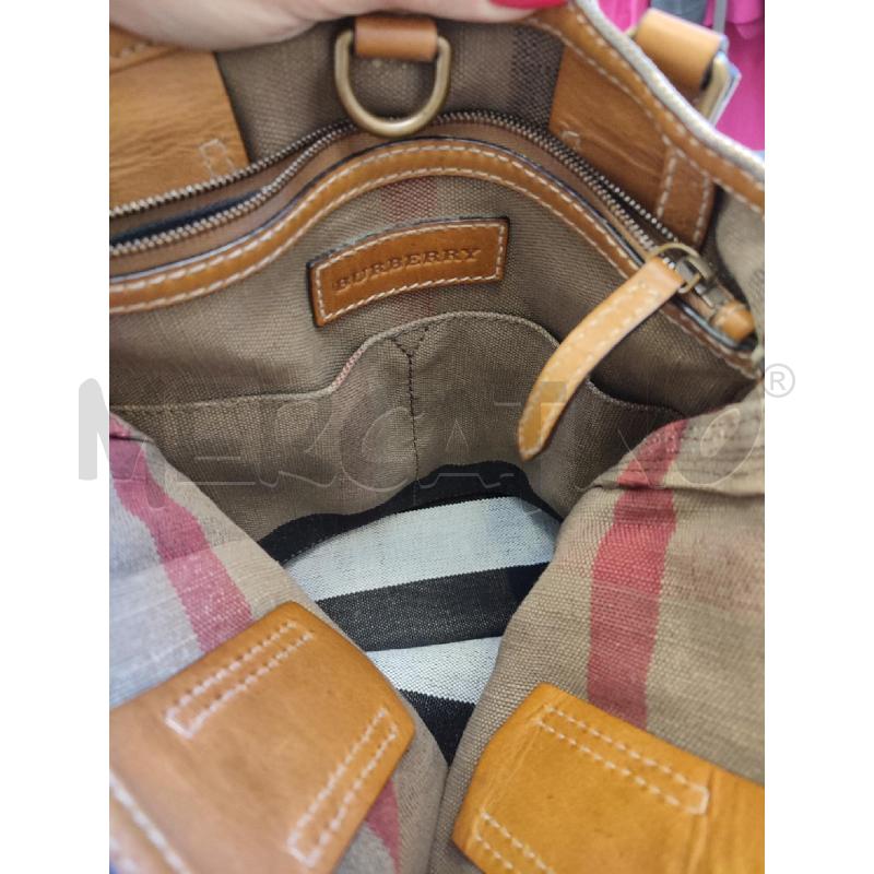 BORSA DONNA BUREBRRY TELA CHECK | Mercatino dell'Usato Roma montemario 2