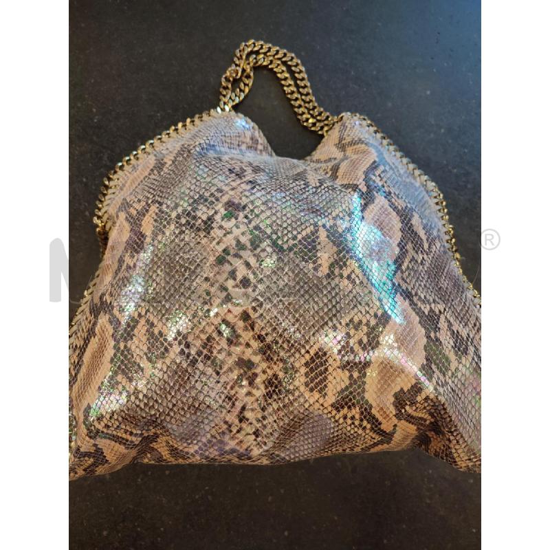 BORSA DONNA FALABELLA ROSA CANGIANTE STELLA MC  EFFETTO PITONE HARDWARE ORO | Mercatino dell'Usato Roma montemario 3