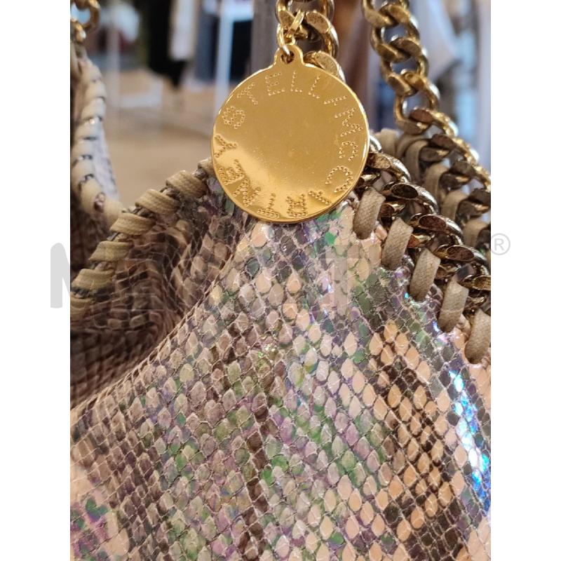 BORSA DONNA FALABELLA ROSA CANGIANTE STELLA MC  EFFETTO PITONE HARDWARE ORO | Mercatino dell'Usato Roma montemario 4
