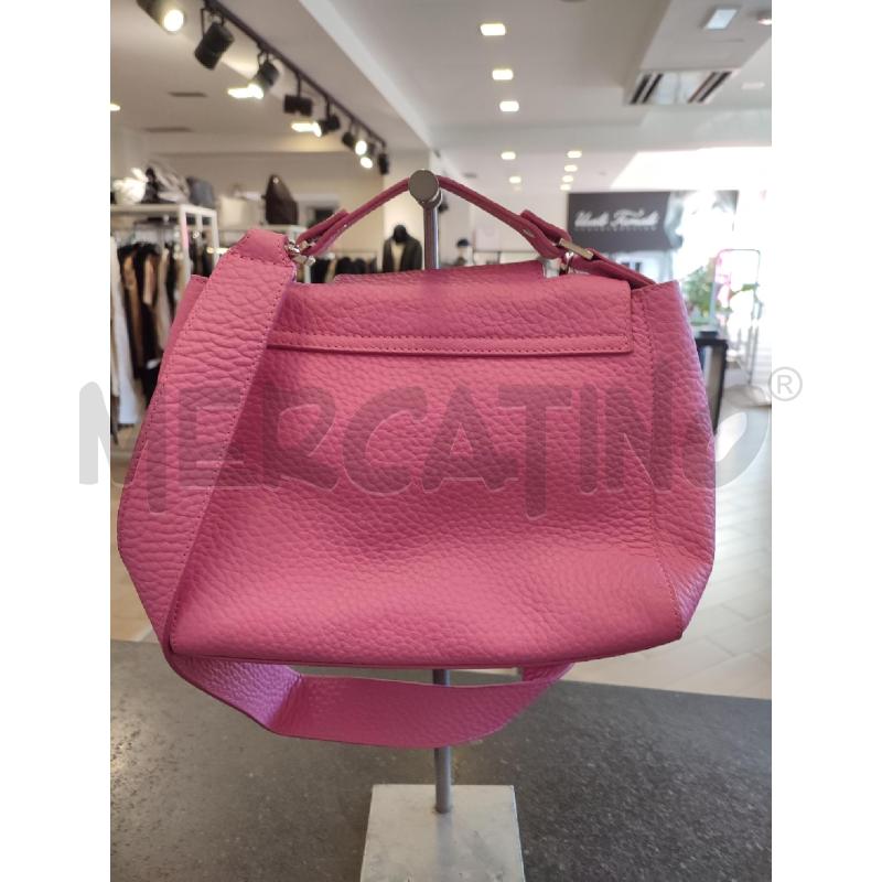 BORSA DONNA FUCSIA ORCIANI PELLE MARTELLATA | Mercatino dell'Usato Roma montemario 2
