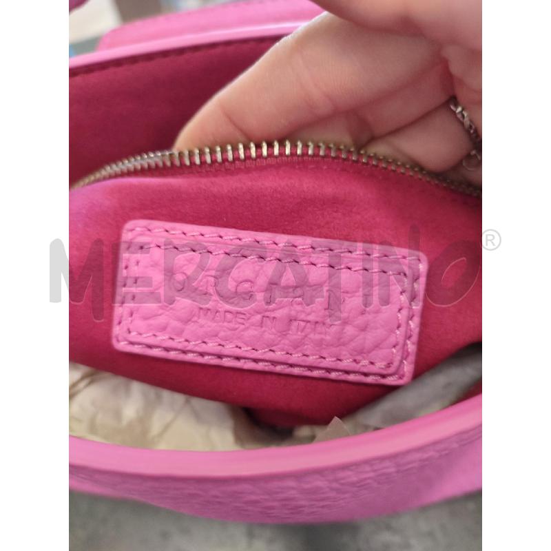 BORSA DONNA FUCSIA ORCIANI PELLE MARTELLATA | Mercatino dell'Usato Roma montemario 3