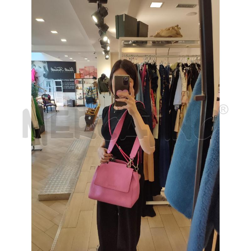 BORSA DONNA FUCSIA ORCIANI PELLE MARTELLATA | Mercatino dell'Usato Roma montemario 4