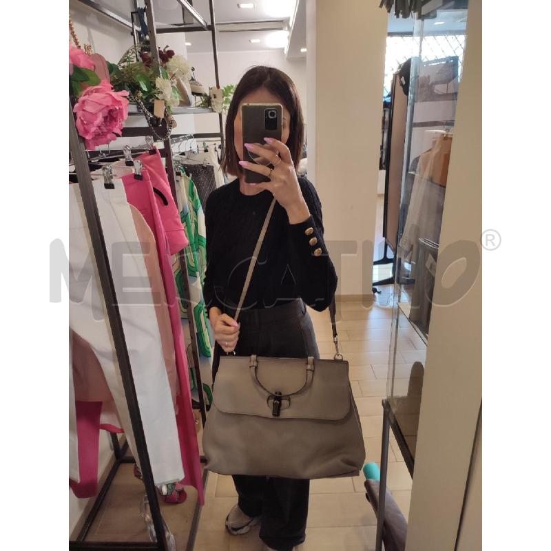 BORSA DONNA GRIGIA GUCCI BAMBOO DAILY TOP HANDLE | Mercatino dell'Usato Roma montemario 4