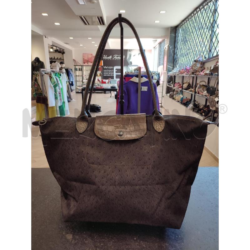 BORSA DONNA GRIGIA LONGCHAMP MACCHIETTE DA RIV | Mercatino dell'Usato Roma montemario 1