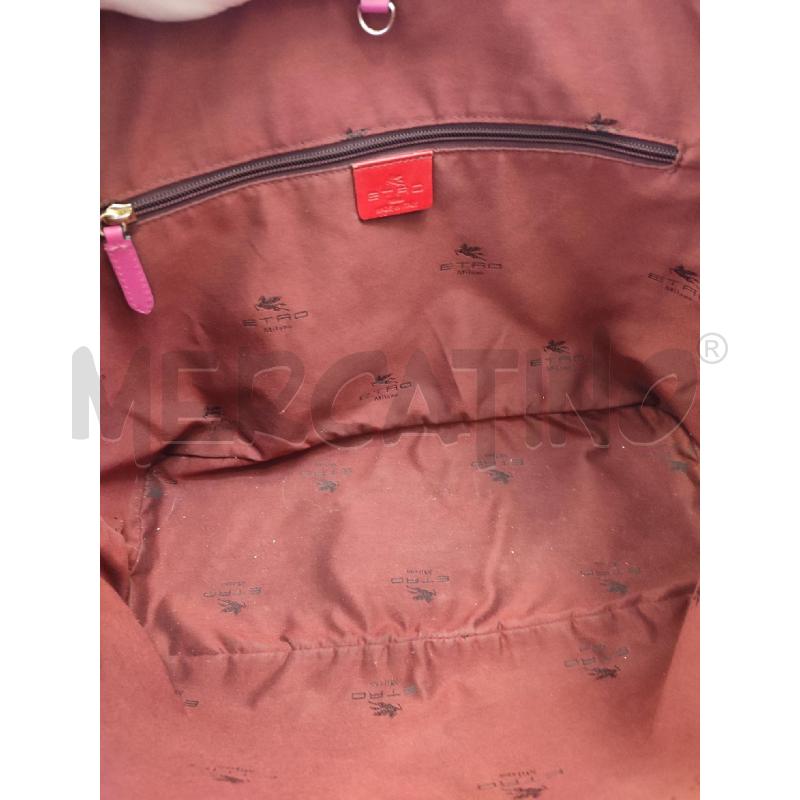 BORSA DONNA MARRONEETRO MANICI VIOLA | Mercatino dell'Usato Roma montemario 2