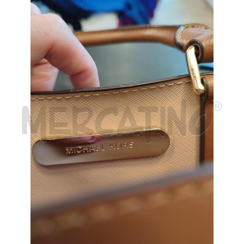 BORSA DONNA MARRONE RIGHE ROSA MICHAEL KORS | Mercatino dell'Usato Roma montemario 2