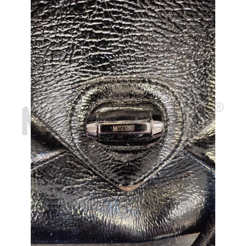 BORSA DONNA NERA LUCIDA MOSCHINO | Mercatino dell'Usato Roma montemario 3