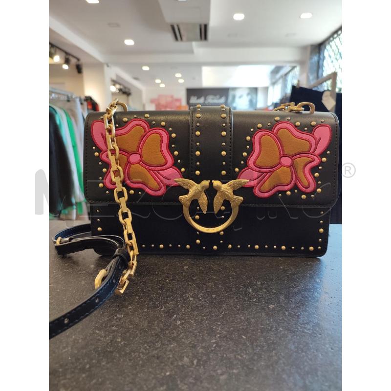 BORSA DONNA NERA PINKO BLOOMING  | Mercatino dell'Usato Roma montemario 1