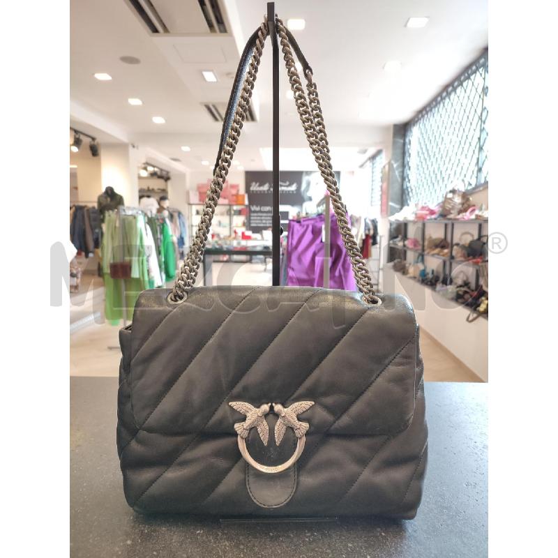 BORSA DONNA NERA PINKO PELLE LOVE PUFF | Mercatino dell'Usato Roma montemario 1