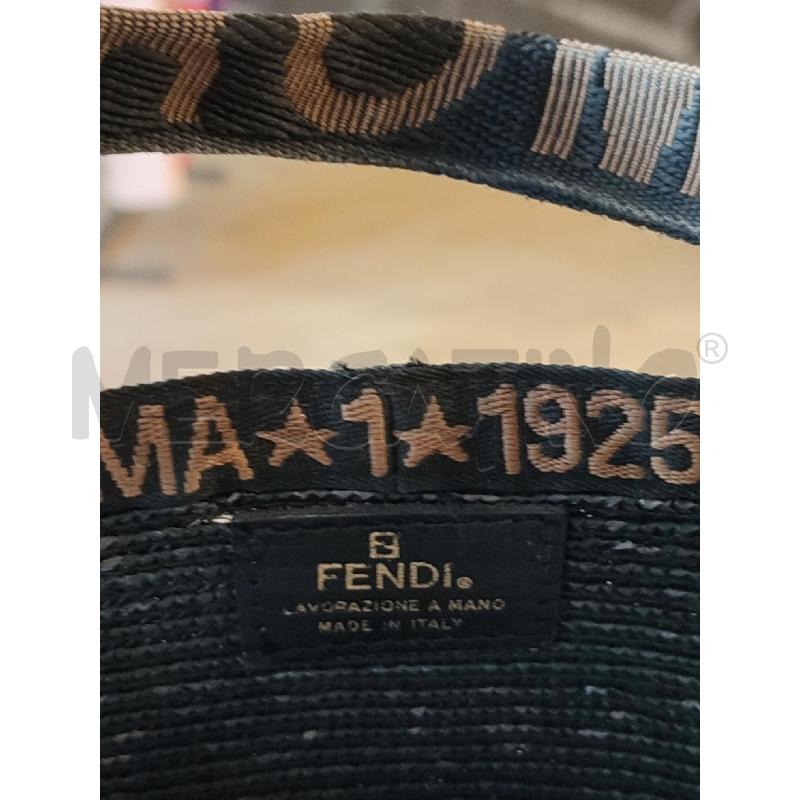 BORSA DONNA NERA RAFIA FENDI ROMA | Mercatino dell'Usato Roma montemario 3