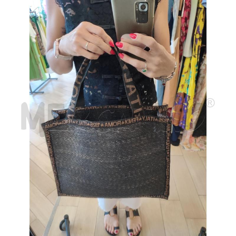 BORSA DONNA NERA RAFIA FENDI ROMA | Mercatino dell'Usato Roma montemario 4