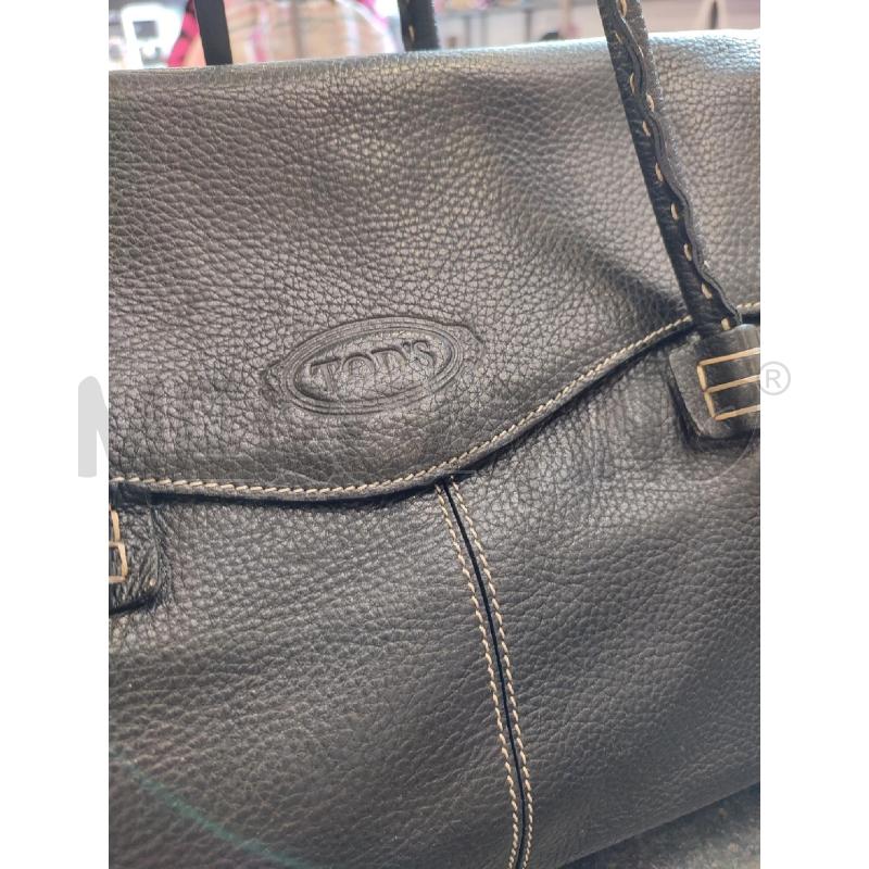 BORSA DONNA NERA TOD'S CUCITURE BEIGE | Mercatino dell'Usato Roma montemario 2