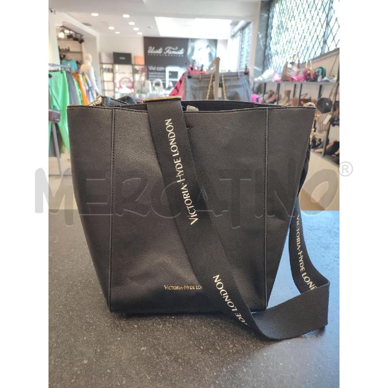 BORSA DONNA NERA VICTORIA HYDE LONDON TRACOLLA | Mercatino dell'Usato Roma montemario 1
