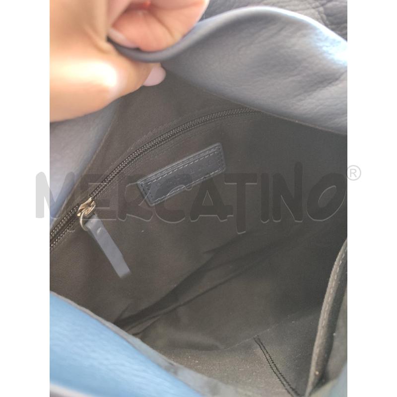 BORSA DONNA ORCIANI BLU PELLE CATENE  | Mercatino dell'Usato Roma montemario 3