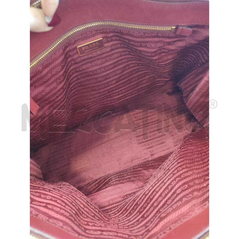 BORSA DONNA ROSSA PRADA SAFFIANO  | Mercatino dell'Usato Roma montemario 3