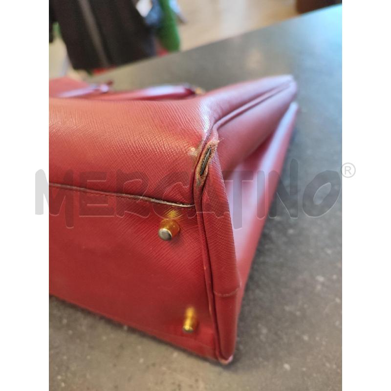 BORSA DONNA ROSSA PRADA SAFFIANO  | Mercatino dell'Usato Roma montemario 4