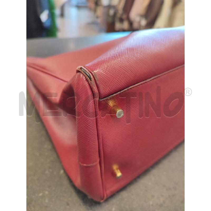 BORSA DONNA ROSSA PRADA SAFFIANO  | Mercatino dell'Usato Roma montemario 5