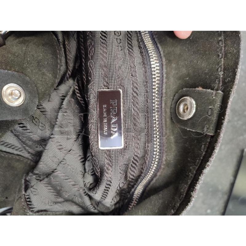 BORSA DONNA VERDE PRADA SCAMOSCIATA  | Mercatino dell'Usato Roma montemario 2