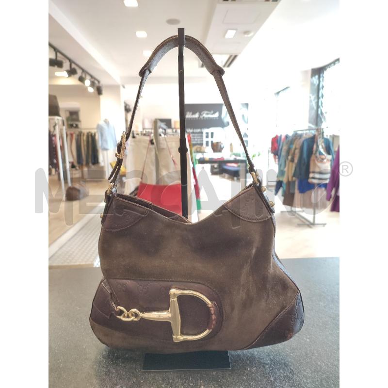 BORSA GUCCI HASLER HOBO MARRONE SCAMOSCIATA DA RIV | Mercatino dell'Usato Roma montemario 1