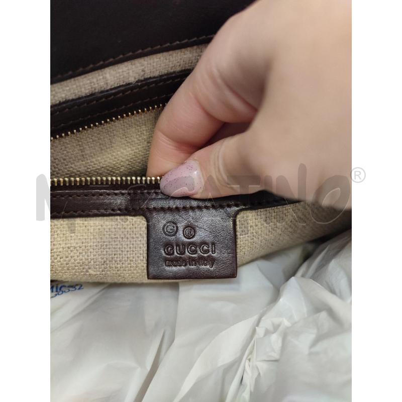 BORSA MARRONE GUCCI PELLE ESOTICA 141906 | Mercatino dell'Usato Roma montemario 3