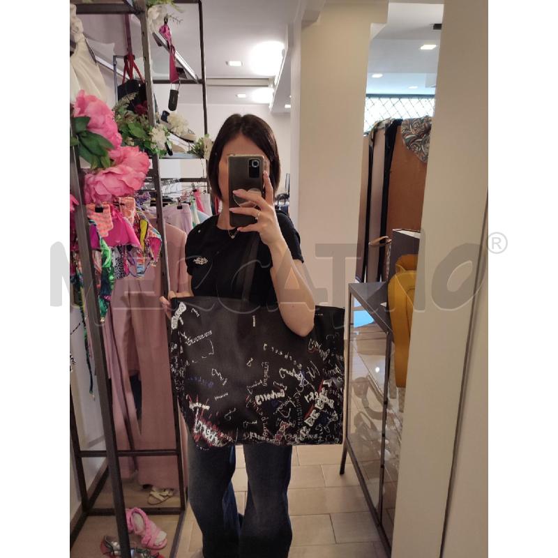 BORSA NERA BURBERRY THE DOODLE REVERSIBILE | Mercatino dell'Usato Roma montemario 3