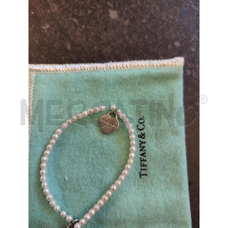 BRACCIALETTO TIFFANY PERLE FIUME CUORE PICCOLO | Mercatino dell'Usato Roma montemario 2