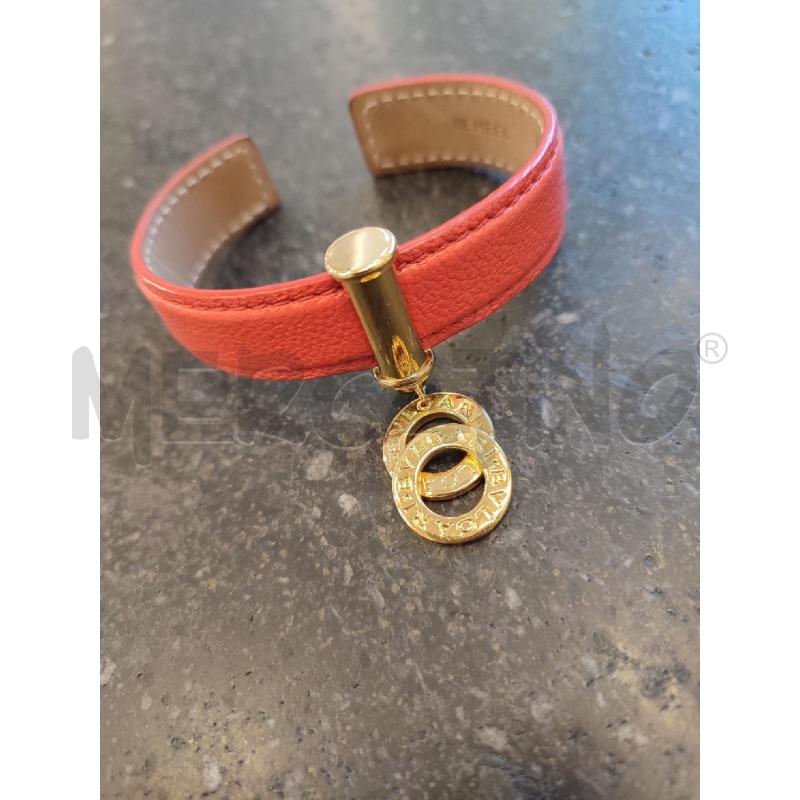 BRACCIALE BULGARI PELLE ROSSA DOPPIO CERCHIO | Mercatino dell'Usato Roma montemario 2