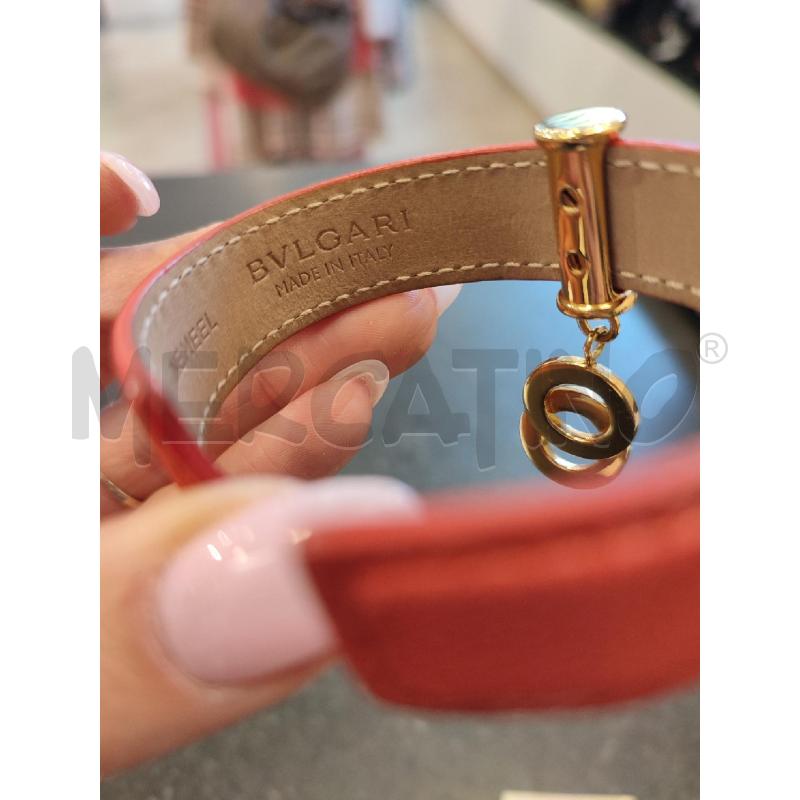 BRACCIALE BULGARI PELLE ROSSA DOPPIO CERCHIO | Mercatino dell'Usato Roma montemario 3