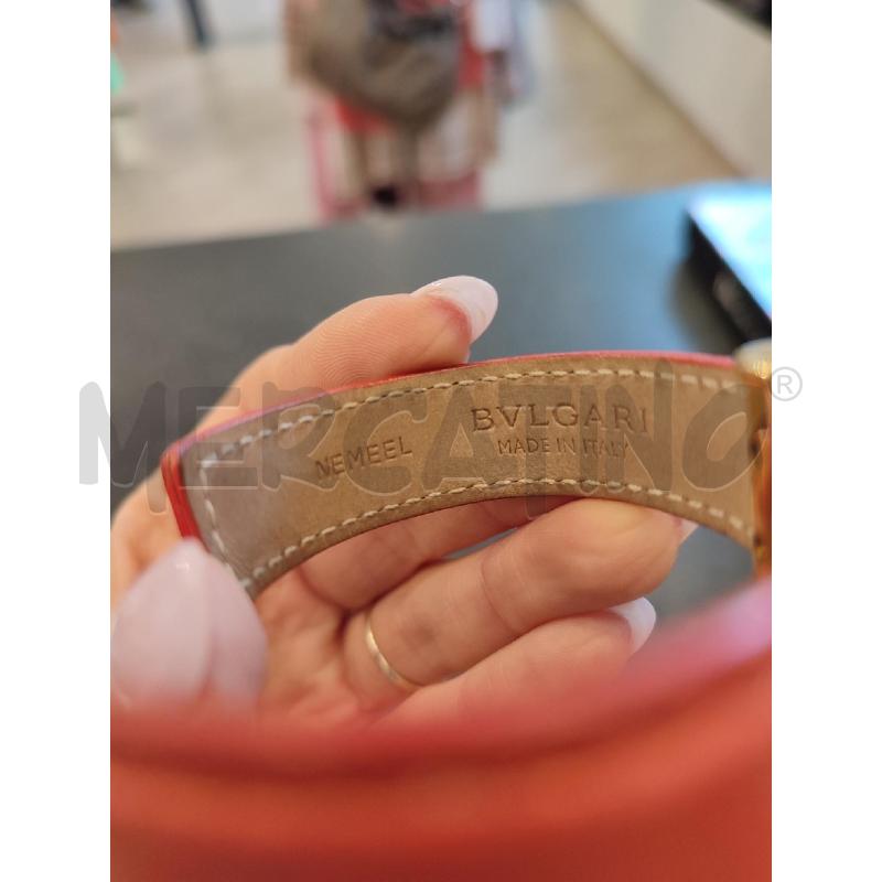 BRACCIALE BULGARI PELLE ROSSA DOPPIO CERCHIO | Mercatino dell'Usato Roma montemario 4