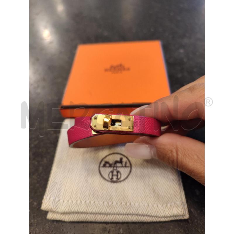 BRACCIALE HERMES MINI KELLY DOUBLE TOUR ROSE EXTREME BFS007GX | Mercatino dell'Usato Roma montemario 1