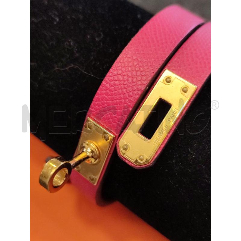 BRACCIALE HERMES MINI KELLY DOUBLE TOUR ROSE EXTREME BFS007GX | Mercatino dell'Usato Roma montemario 2
