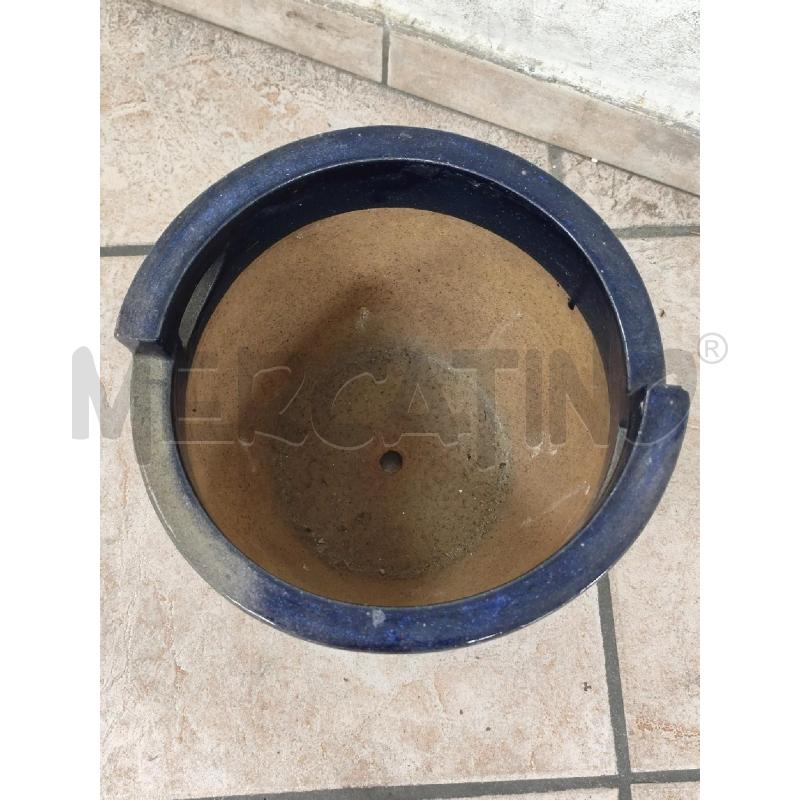 CACHEPOT CER RAKU SMALTO BLU PICC | Mercatino dell'Usato Roma montemario 3