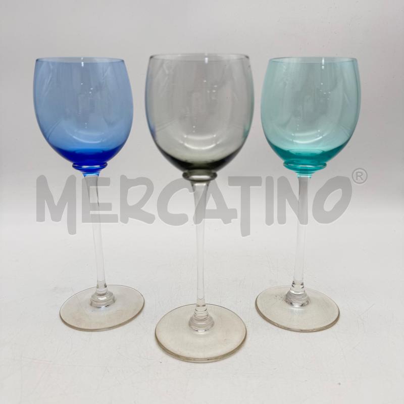 CALICI CRISTALLO COLORATI 6PZ | Mercatino dell'Usato Roma montemario 3