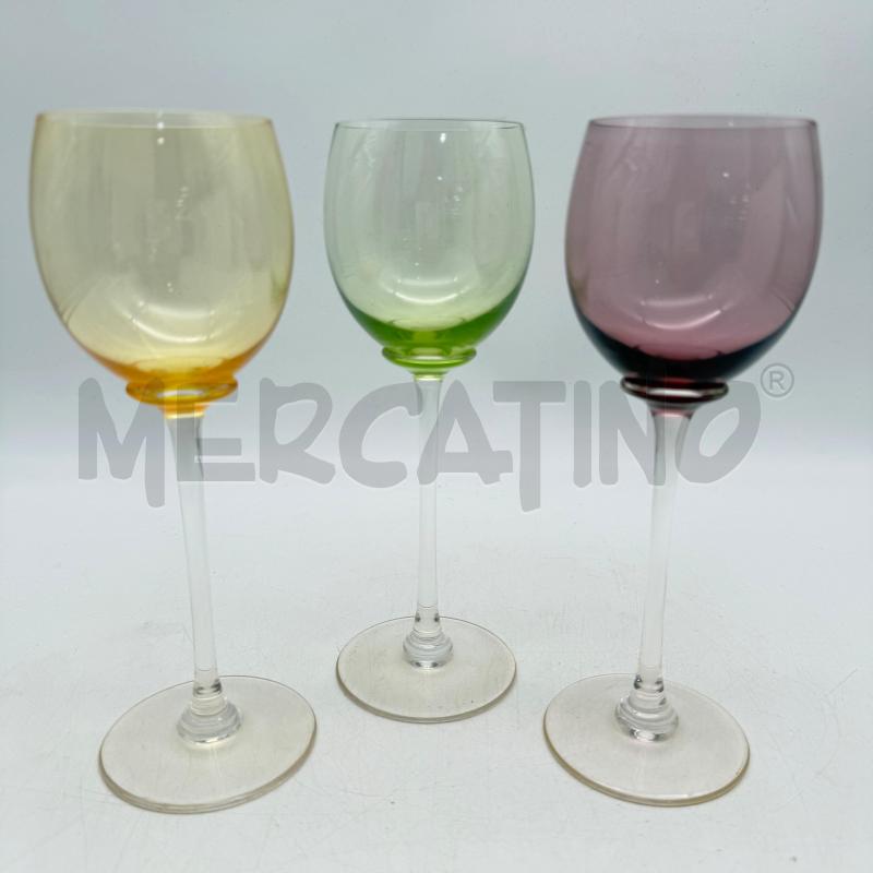 CALICI CRISTALLO COLORATI 6PZ | Mercatino dell'Usato Roma montemario 4
