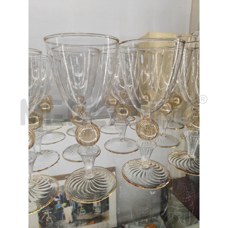CALICI SOFFIATI MURANO 13+9+6PZ.  | Mercatino dell'Usato Roma montemario 1