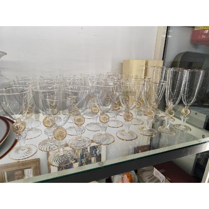 CALICI SOFFIATI MURANO 13+9+6PZ.  | Mercatino dell'Usato Roma montemario 2