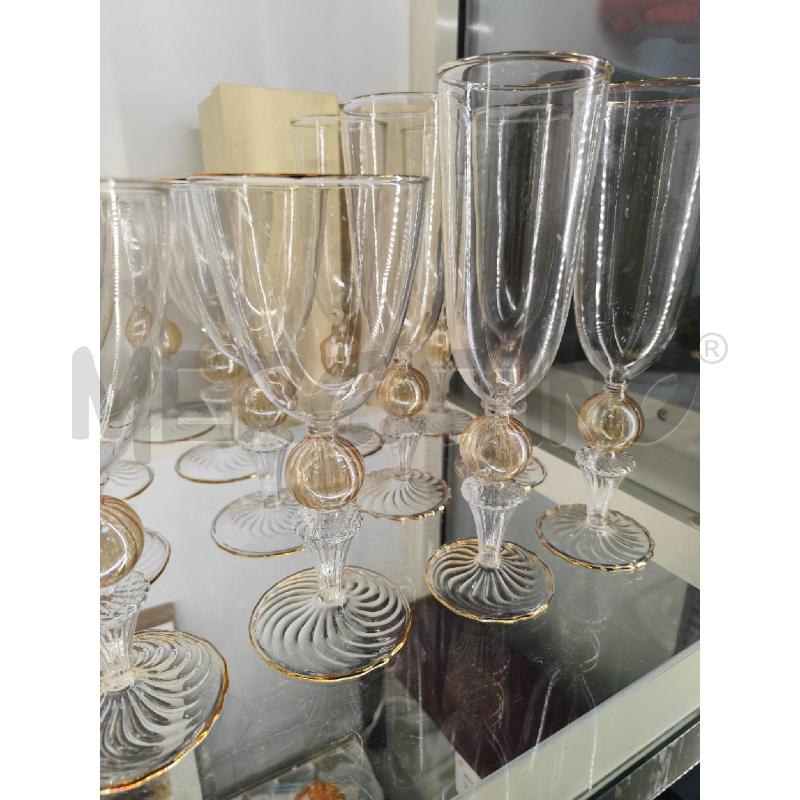 CALICI SOFFIATI MURANO 13+9+6PZ.  | Mercatino dell'Usato Roma montemario 3