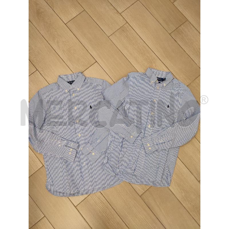 CAMICIA B RIGHE CELESTE RALPH LAUREN BLU  | Mercatino dell'Usato Roma montemario 1