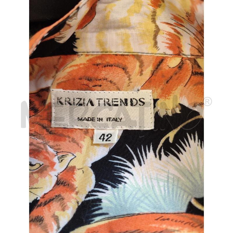 CAMICIA DONNA ARANCIO TIGRE KRIZIA | Mercatino dell'Usato Roma montemario 2